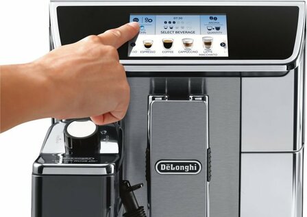 Delonghi CRF Elite Kaffee-Vollautomat ECAM 656.85.MS Edelstahl-Schwarz