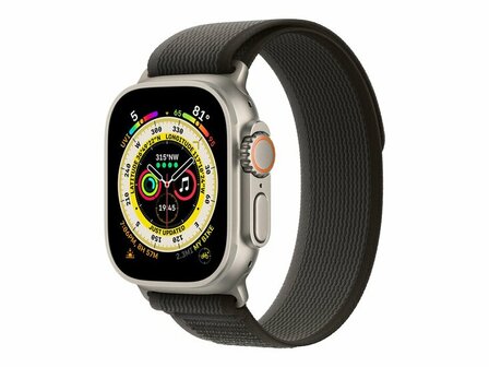 APPLE Watch Ultra GPS + Cellular 49mm Titanium Case with Black/Gray Trail Loop - S/M