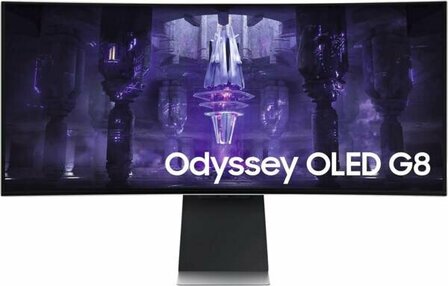 Samsung Odyssey OLED G8 S34BG850SU Curved Gaming Monitor 86 cm (34 Zoll) UWQHD, OLED, 0.1ms, 175Hz, AMD FreeSync