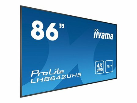 iiyama ProLite LH8642UHS-B3 218 cm (86&quot;) Klasse (217 cm (85.6&quot;) sichtbar) LCD-Display mit LED-Hintergrundbeleuchtung - 4K - f&uuml;r Digital Signage