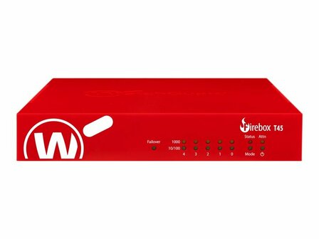 WatchGuard Firebox T45 - Sicherheitsger&auml;t - mit 3 Jahre Total Security Suite - 5 Anschl&uuml;sse - 1GbE