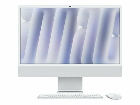 Apple iMac24&quot; Silver/M4-10C-CPU,10C-GPU/24GB/512GB SSD/Key-ID-Deutsch/MM2/1GB Ethernet