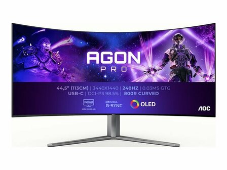 AOC AGON PRO AG456UCZD - OLED-Monitor - gebogen - 114.3 cm (45&quot;) - HDR