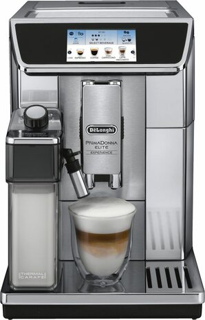 Delonghi CRF Elite Kaffee-Vollautomat ECAM 656.85.MS Edelstahl-Schwarz