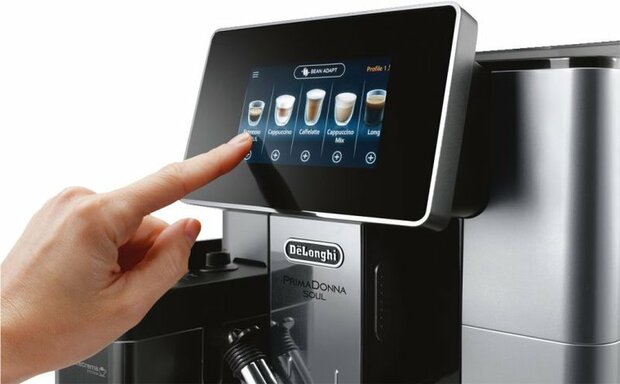 Delonghi Kaffee-Vollautomat ECAM 610.55.SB PRIMADONNA SOUL Silber-Schwarz