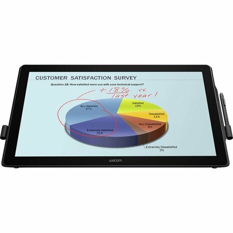 Wacom DTH-2452 Grafiktablett - 61 cm (24 Zoll) LCD - 2540 lpi - Kabel - 2048 Druckniveau - StiftDVI - Mac, PC